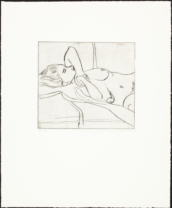 Reclining Nude Arms Up I