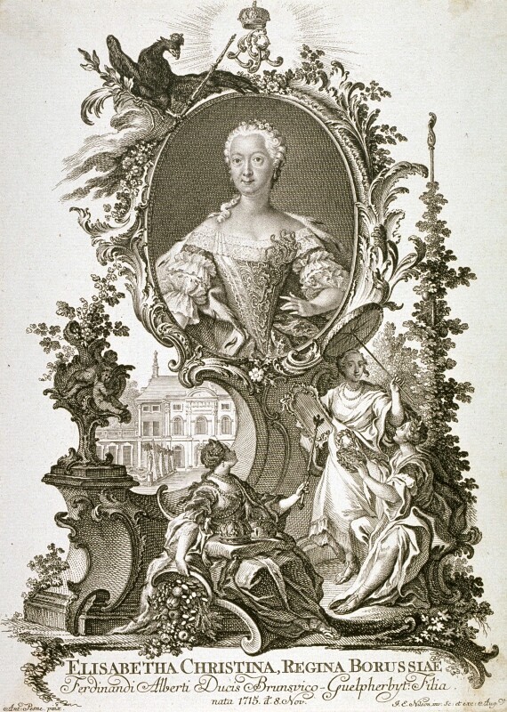 Portrait Of Elisabeth Christina Queen Of Prussia