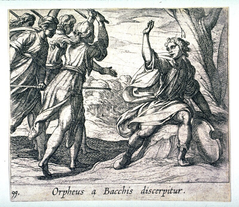 Orpheus a Bacchis discerpitur (The Death of Orpheus), pl. 99 from the ...