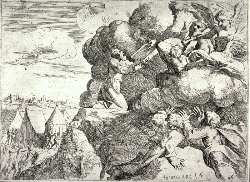 Moses Receiving The Commandments On Mount Sinai, From The Series Of 