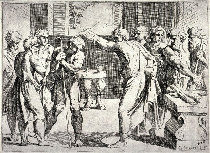 David Anointed By Samuel, From The Series Of Etchings Biblical Scenes 