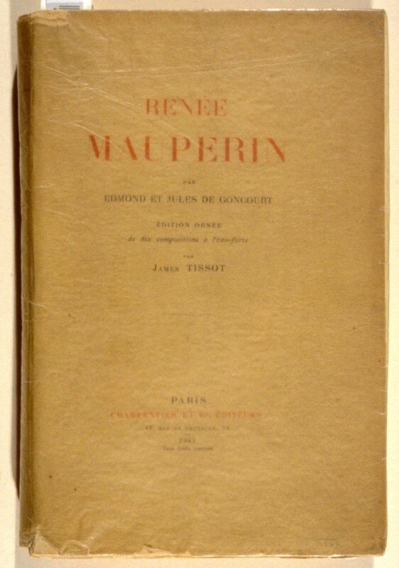 Ren e Mauperin by Edmond and Jules de Goncourt Paris G